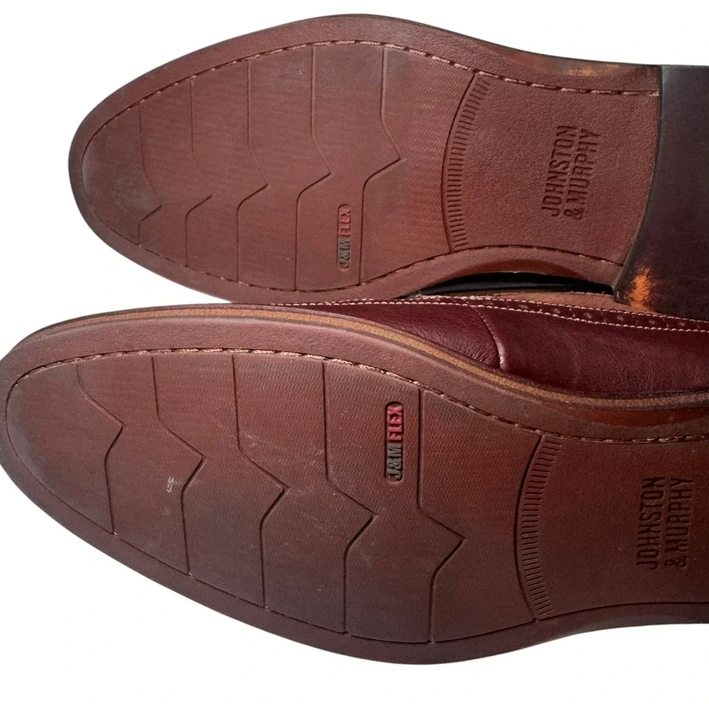 Johnston & Murphy Warner Wingtip Oxford Brown Suede Leather Shoes Men's 11 M